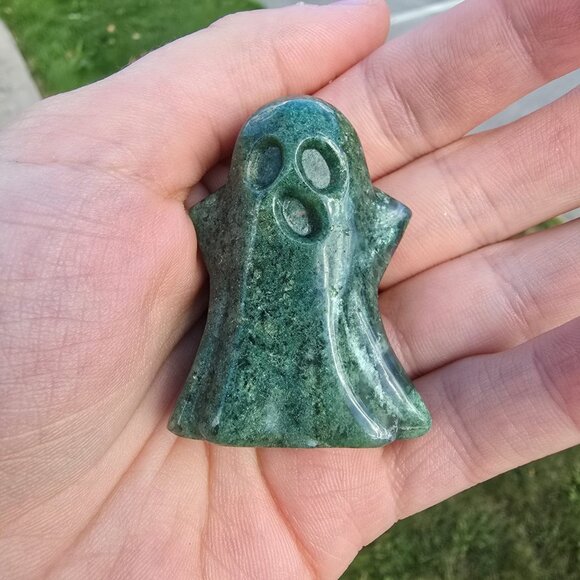 Eclectic Wallflower Other - Green Aventurine Crystal Ghost Carving